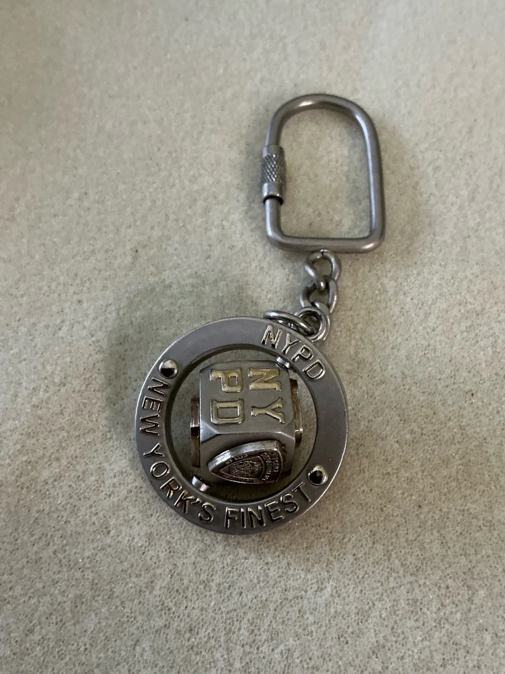 NYPD New York's Finest Silver Metal Keychain